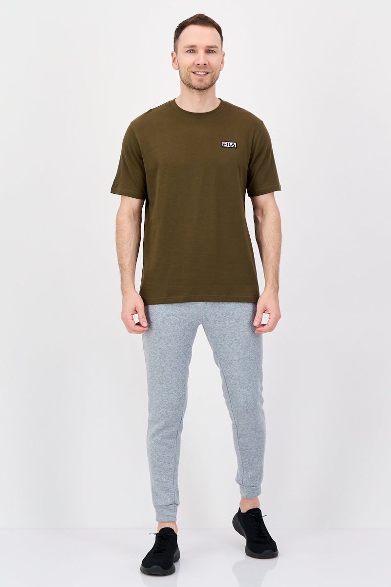 FILA Men Sportswear Fit Short Sleeve Outdoor T-Shirt, Dark Olive - Image 3